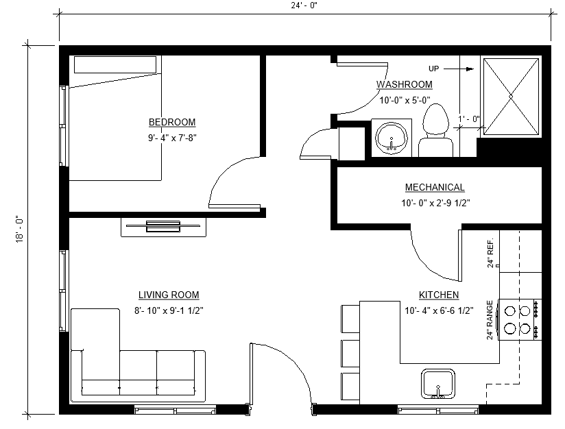 Small Home 18' x 24' - Hytek Modular Solutions